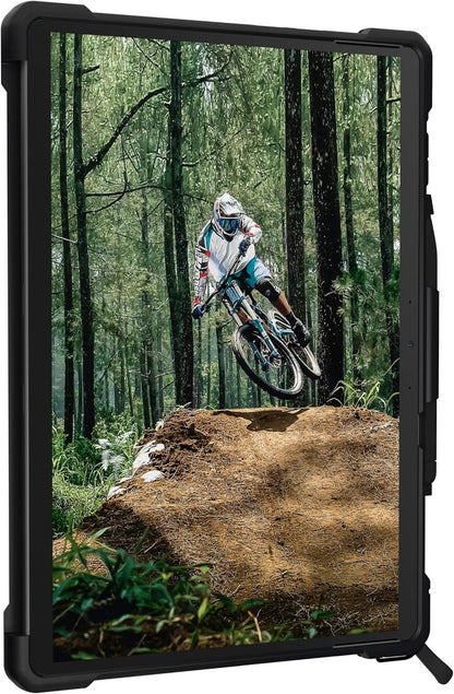 URBAN ARMOR GEAR UAG Designed for Microsoft Surface Pro 11/10/9 Case with Built-in Kickstand Hand & Shoulder Strap Pen Holder Compatible with Type Cover Keyboard Rugged Protective Cover, Plasma Ice