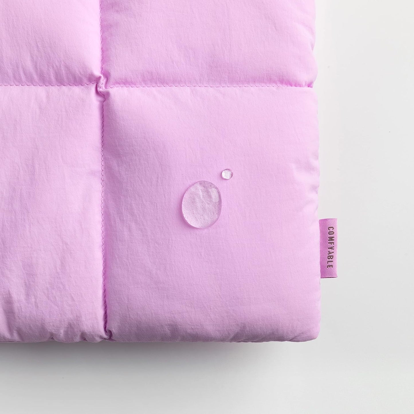 Comfyable Puffy Laptop Sleeve 15 Inch 16 Inch, Quilted Puffer Laptop Carrying Case for Women, Pillow Pouch Compatible for MacBook Air 15 in M4 2025 & MacBook Pro 16 in M4 2024, Lavender