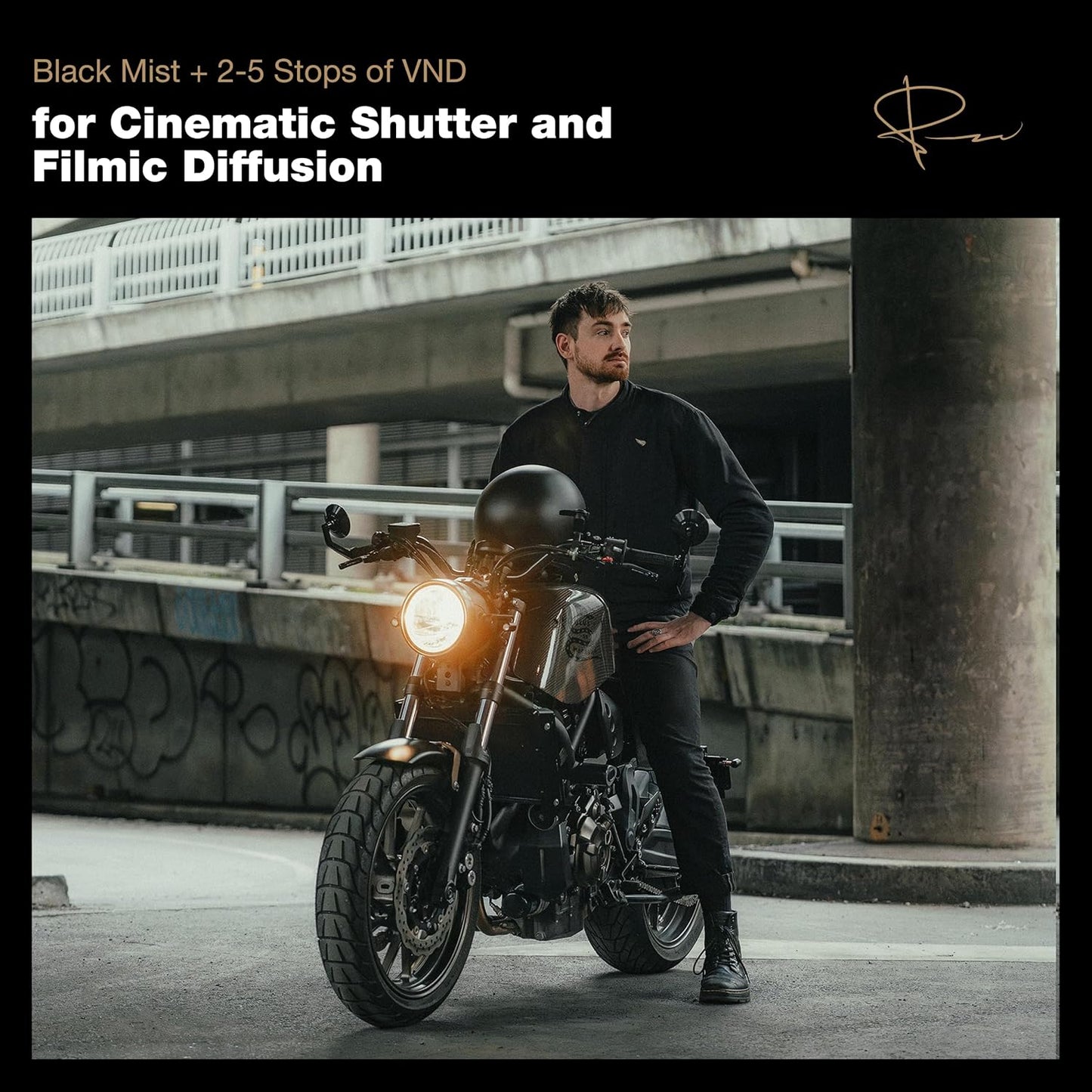 PolarPro 95mm Peter McKinnon Mist VND Camera Filter - 2-5 Stop Variable Neutral Density Lens Filter for DSLR/Mirrorless Pro Video – for Cinematic Shutter Speed Control + Diffusion