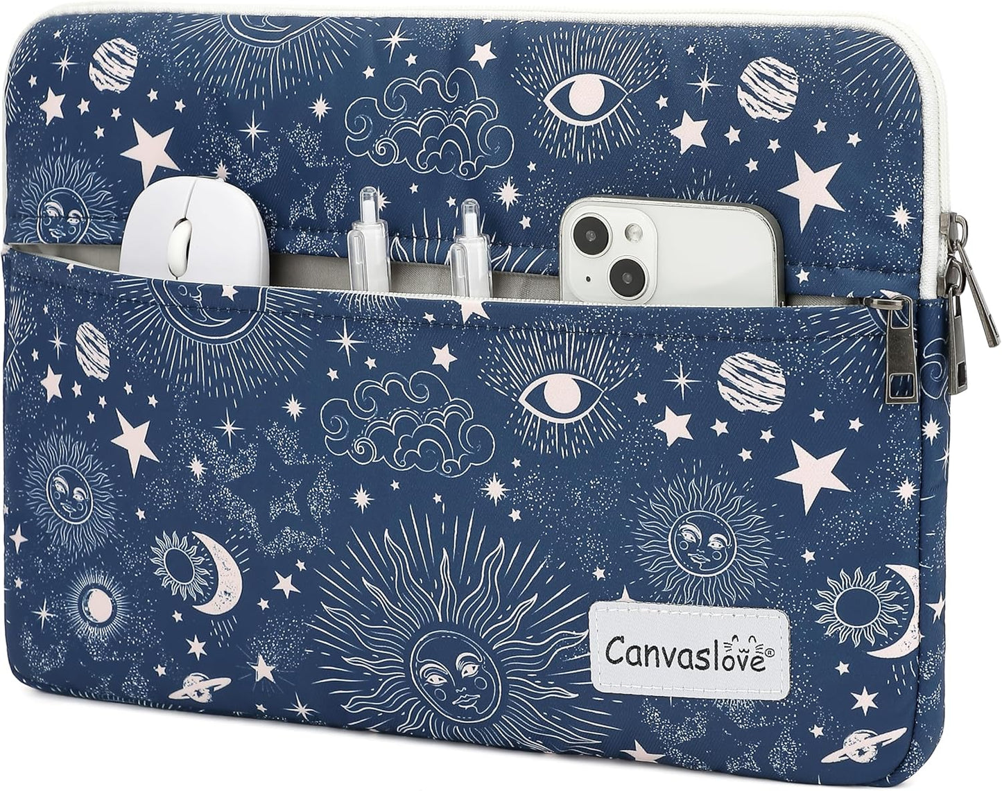 Canvaslove Laptop Sleeve Case Cover with Pocket for MacBook Pro 14 inch and 14 inch-14.4 inch HP, Lenovo, Dell, ASUS, Acer Notebook Computer（Sol De Mayo）