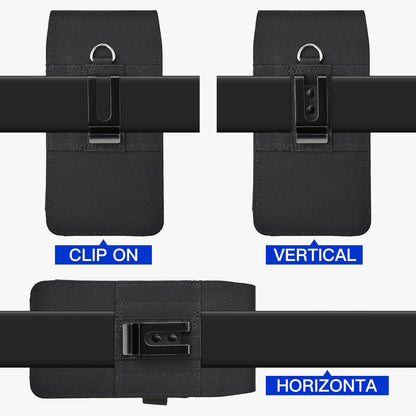 BECPLT for Galaxy S25+ S24+ S23+ S22+ 5G Note 20 Ultra 5G Nylon Cell Phone Pouch Holster Case with Belt Clip Cover for iPhone Air 17 Pro Max 16/15/14/13/12/11 Pro Max Galaxy S25 Ultra