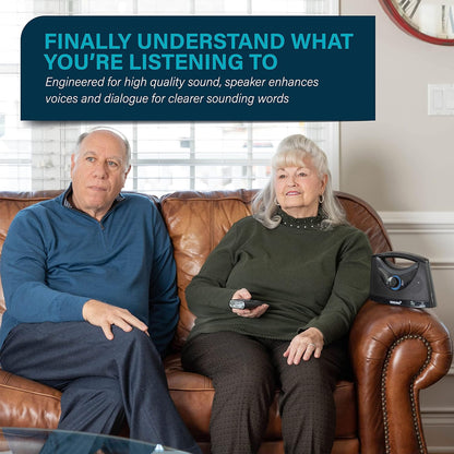 Portable Wireless TV Speakers for Smart TV - Ideal for TV Watching Without The Blaring Volume - Wireless Speakers for TV Designed for Hard of Hearing, Elderly, and Seniors - 100ft Range