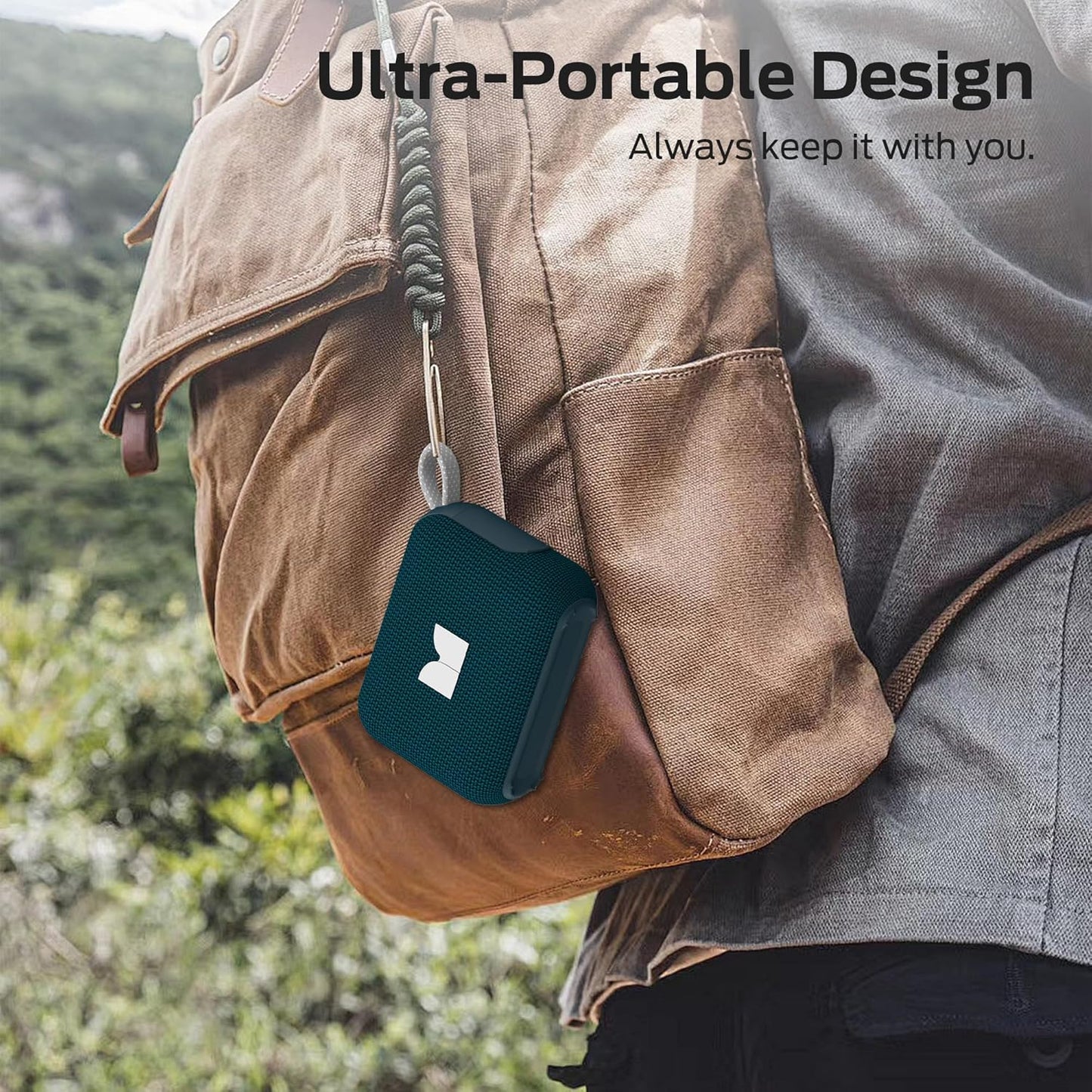 Monster Cube 1 Portable Bluetooth Speaker, IPX7 Waterproof, Bluetooth 6.0, 20H Playtime, Powerful Stereo Sound, Speaker for Home, Outdoors and Travel, Blue