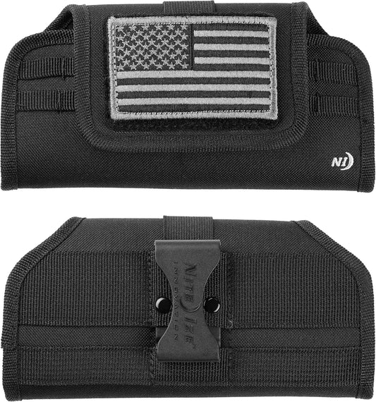 Clip Case Horizontal Universal Phone Holster - XXL - USA Patch