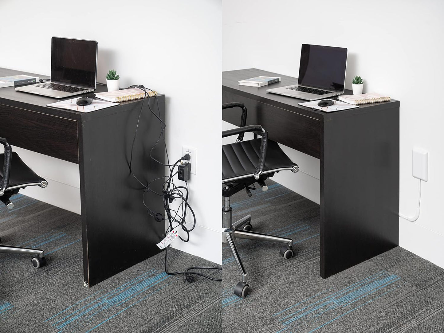 Sleek Socket Original & Patented Ultra-Thin Outlet Concealer with Cord Concealer Kit, Flat Extension Cord with Multi Outlets Surge Protector Power Strip, Ideal for Home Office and Home Theater