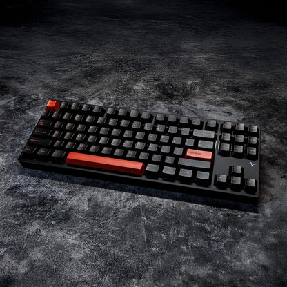 KEEBMONKEY WOBKEY Crush 80 Reboot CNC Aluminum 5-Second Quick-Release Triple-Mode Connectivity Mechanical Keyboard with Superior Acoustics (Lite Black)