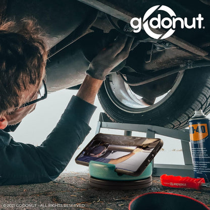 GoDonut – Phone Stand 360 Swivel – Cell Phone Holder + iPad Stand Desk Organizer - Compatible with Tablet, iPhone, Kindle & Most Smartphones – Purple