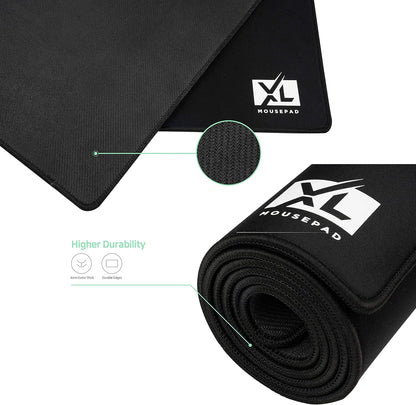 Big Desk Mouse Pad Extra Large for Gaming(60'' x 30'') - Super Thick Giant Mousepad for Full Desk with Rubber Base (Black, 4XL)