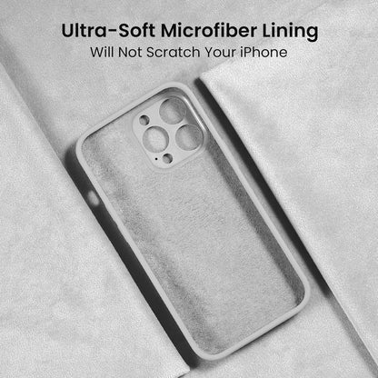 FireNova for iPhone 14 Pro Case, Silicone Upgraded [Camera Protection] Phone Case with [2 Screen Protectors], Soft Anti-Scratch Microfiber Lining Inside, 6.1 inch, White