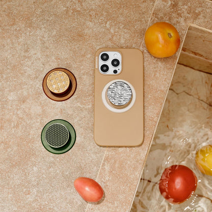 PopSockets Phone Grip for MagSafe with Kickstand, Magnetic Stand, Swappable Top, Secure Hold for iPhone MagSafe Cases, Phone & Tablet Grip - Wood Res-Raising Cane