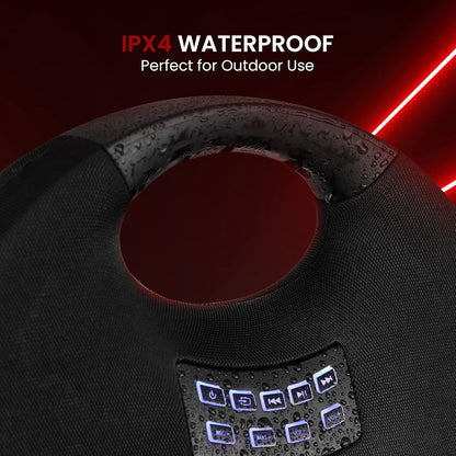 Pyle Wireless Portable Bluetooth Speaker, with Built in Rechargeable Battery, Wired Microphone, Clear Surround Sound, Mini IPX4 Waterproof Speaker for Indoor and Outdoor Activities