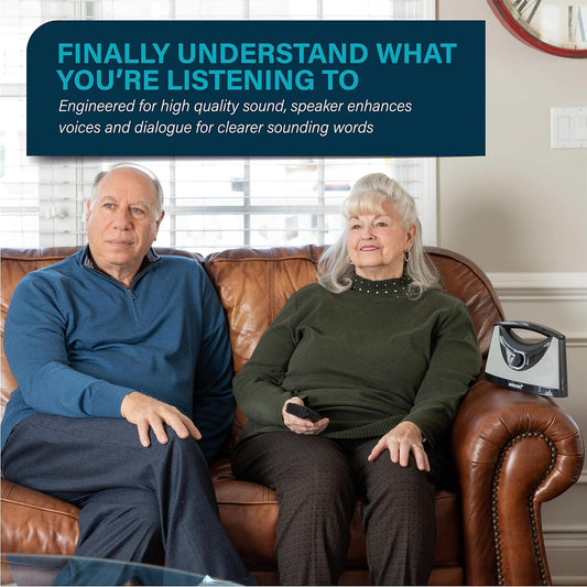 Portable Wireless Speakers for Smart TV - Ideal for TV Watching Without The Blaring Volume - Designed for Hard of Hearing, Elderly, and Seniors - 100ft Range