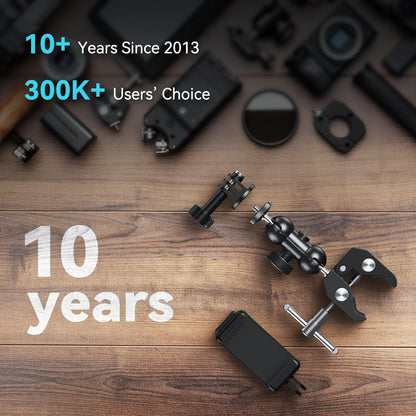 SMALLRIG Camera Mount Kit, Ball Head Magic Arm With Clamp, Super Clamp With Non-Slip Threads for GoPro, Webcam, Camera, Phone, Monitor and Light