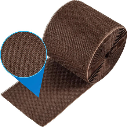 WILLBOND 2 Pack 10 ft x 3 Inch Cable Floor Strip Cable Cover Cords Carpet Protector Management Hook and Loop Tape for Wires on Floor Cords and Prevent a Trip Hazard (Brown)