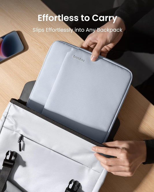 tomtoc Slim Laptop Sleeve for 14-inch MacBook Pro M4/M3/M2/M1 Pro/Max 2024-2021, Water-Resistant Protective Case for 13.8 Inch Surface Laptop AI PC, Accessory Bag
