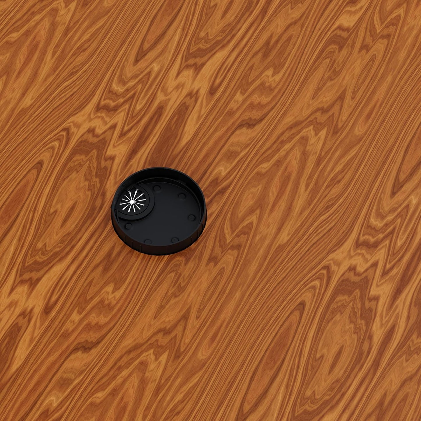 Desk Grommet 2-3/8 Inch 60mm, Zinc Alloy Computer Desk Wire Hole Cover, Office Desktop Cord Cable Hole Metal Ring, Black