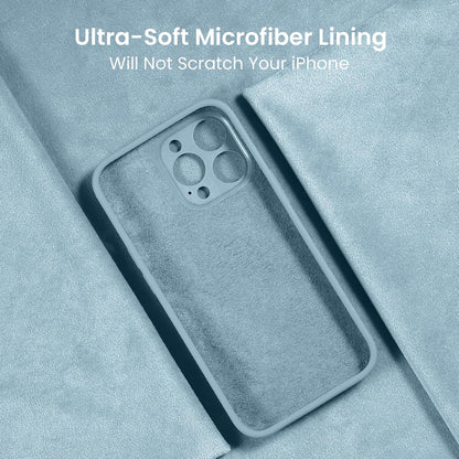 FireNova Designed for iPhone 15 Pro Case, Silicone Upgraded [Camera Protection] Phone Case with [2 Screen Protectors], Soft Anti-Scratch Microfiber Lining Inside, 6.1 inch, Sky Blue