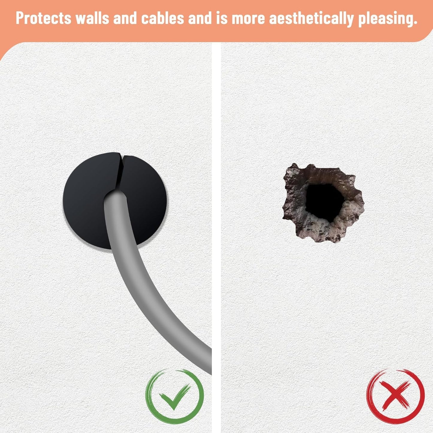 Cable Routing Kit for Starlink for 1 inch Wall Hole, Wall Bushing Grommet, Starlink Accessories, Silicone Cable Wall Pass, Starlink Anti-Slip Wall Grommets for Cables (1 inch) 2 Pcs (Pack of 2)