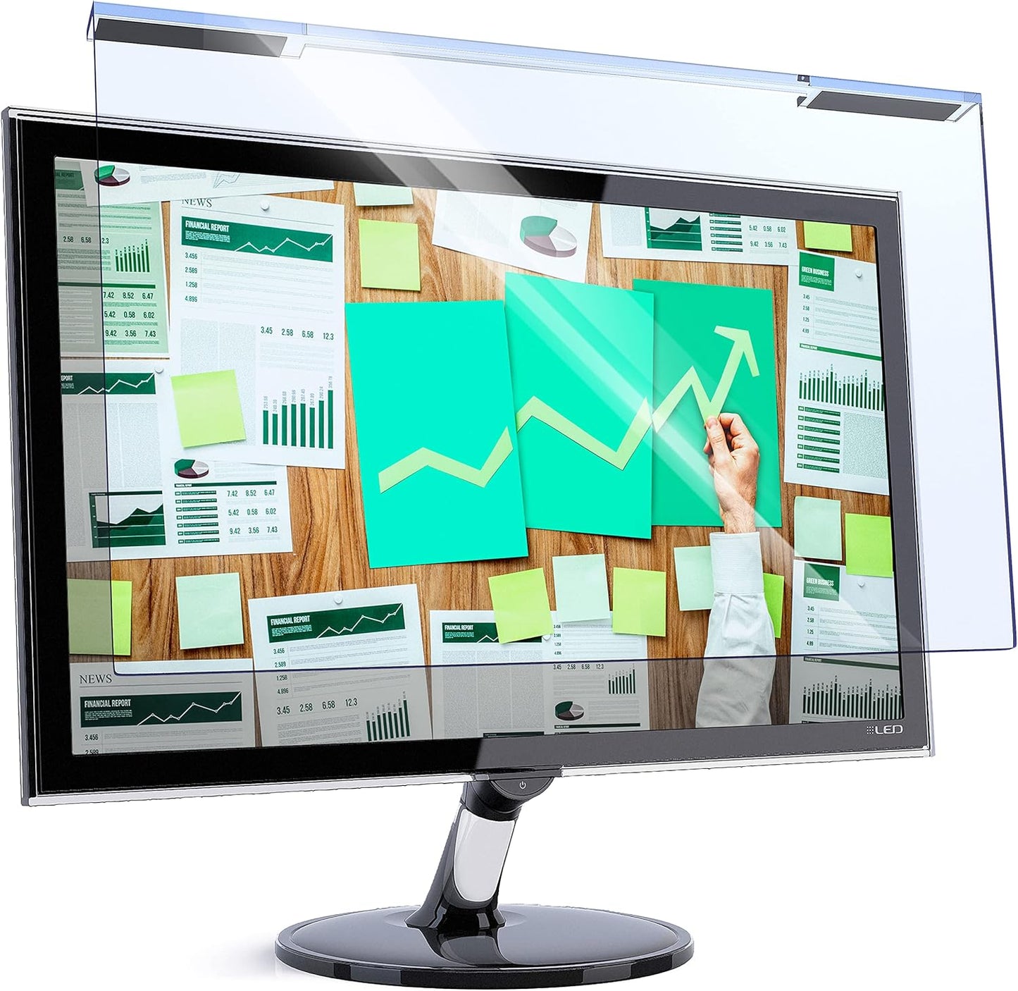 VINTEZ Blue Light Screen Protector for 17, 17.1, 18.1, 19 Inch Computer Monitor and Laptop – Anti-UV Blue Light Blocking Film for Desktop PC, Eye Protection Filter, 15.3" x 12.6", 1 Pack