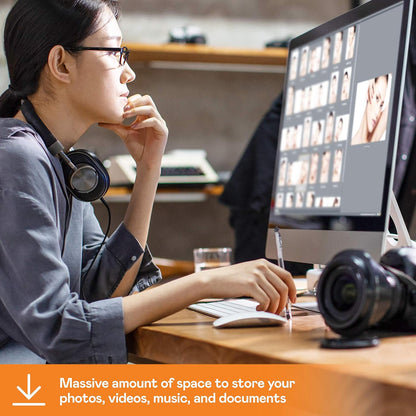 WD 24TB My Book Desktop External Hard Drive, with Password Protection and Backup Software, USB 3.2 Gen1, exFAT - WDBBGB0240HBK-NESN