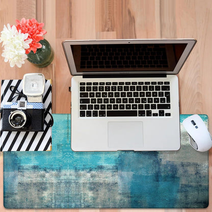 Large Mouse Pad Creative Mosaic Gaming Desk Pad Computer Keyboard Non-Slip Waterproof Mouse Mat with Rubber Base and Stitched Edges Entertainment Office Writing Desk Mat 35.4 x 15.7 Inches