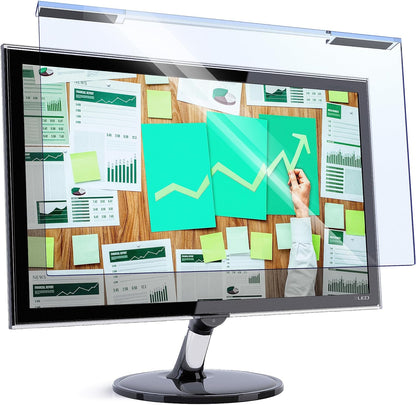 VINTEZ Blue Light Screen Protector for 24 Inch Computer Monitor and Laptop – Anti-UV Blue Light Blocking Film for Desktop PC, Eye Protection Filter, 21.2" x 12.6", 1 Pack