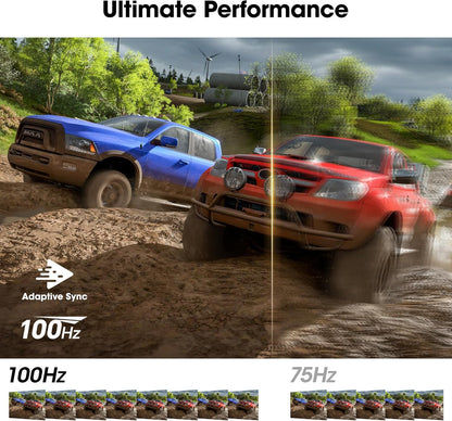 KOORUI 24 inch Curved Monitor, Full HD 1080P Curved Computer Monitor, 100Hz 1500R PC Screen, HDMI VGA, Tilt Adjustment, LCD Display, Eye Care, Black 24N5CA