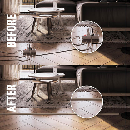 C2G Management Kit Legrand Wiremold CDI-5 Corduct 5 Foot Cover for Floors, Holds 1 Cord or Cable, Ivory (1 Pack), 5 Feet