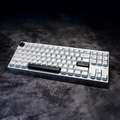 KEEBMONKEY WOBKEY Crush 80 Reboot CNC Aluminum 5-Second Quick-Release Triple-Mode Connectivity Mechanical Keyboard with Superior Acoustics (Lite Silver)