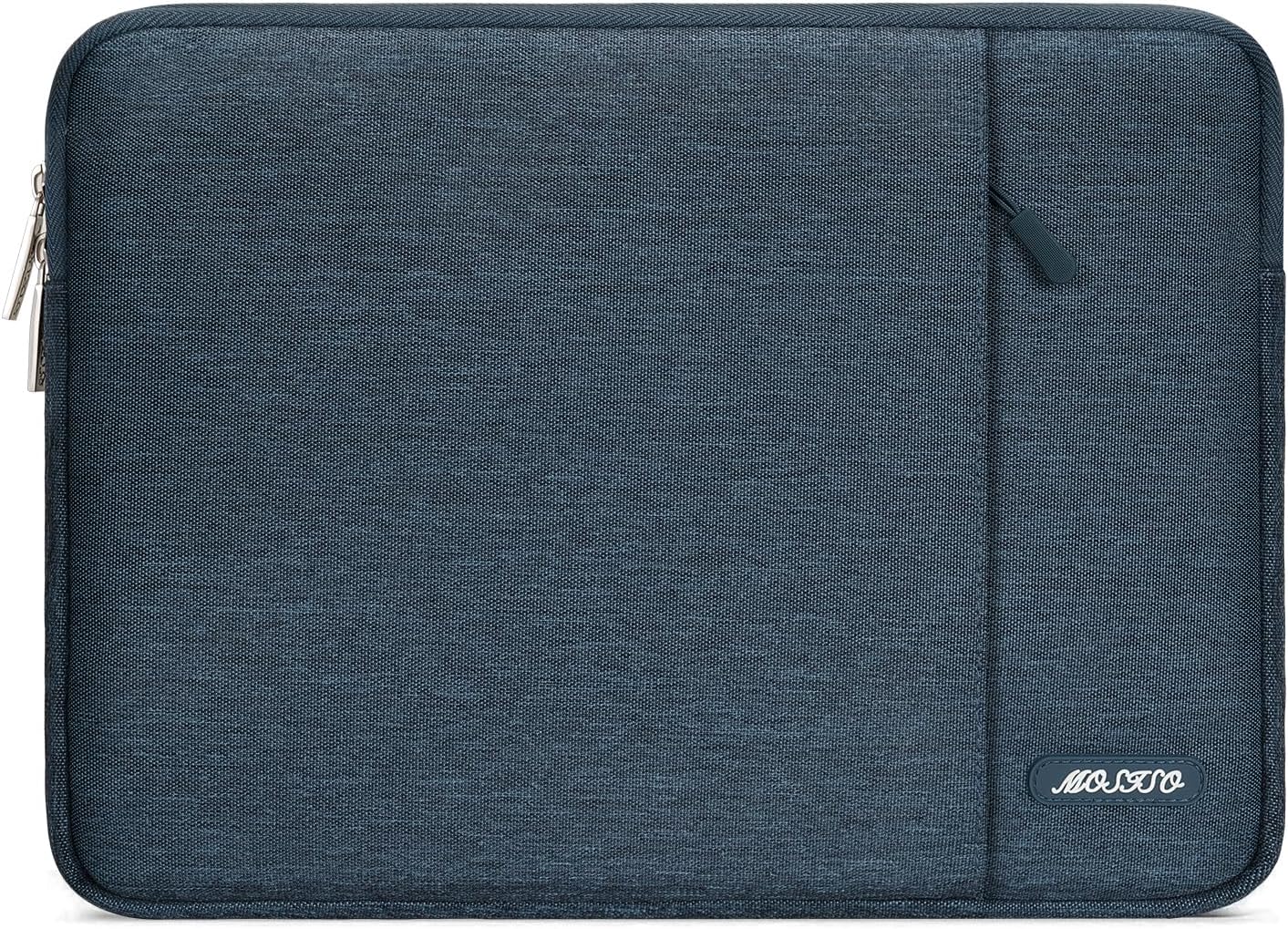 MOSISO Laptop Case 14 inch, 14 inch Laptop Sleeve Compatible with HP Lenovo Dell ASUS Acer, HP Stream, Dell Latitude, Lenovo IdeaPad, Polyester Vertical Computer Sleeve Bag with Pocket, Haze Blue