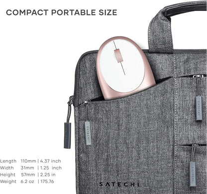 Satechi M1 Wireless Bluetooth Mouse, USB-C Rechargeable, Compact & Portable, for Mac/Windows, Compatible with M4/M3/M2 MacBook, Pro, Air/iMac/iPad Pro, iPhone 16/15/14 & More - Rose Gold