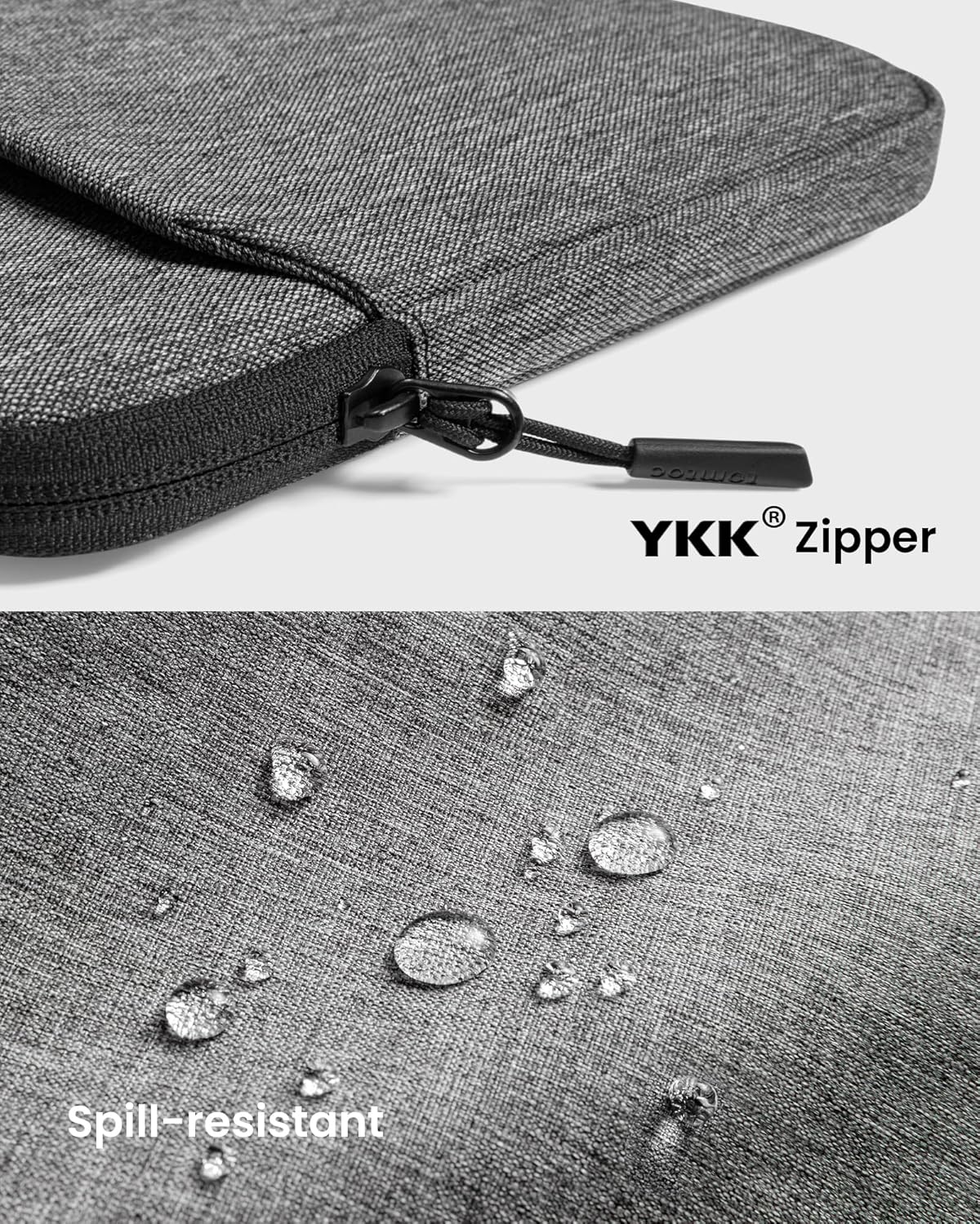 tomtoc Slim Laptop Sleeve Case for 13-inch New MacBook Air M4/A3420 M3/A3113 M2/A2681, M1/A2337 2025-2018, MacBook Pro M2/M1, Water-Resistant Protective Carrying Case with Accessories Pocket