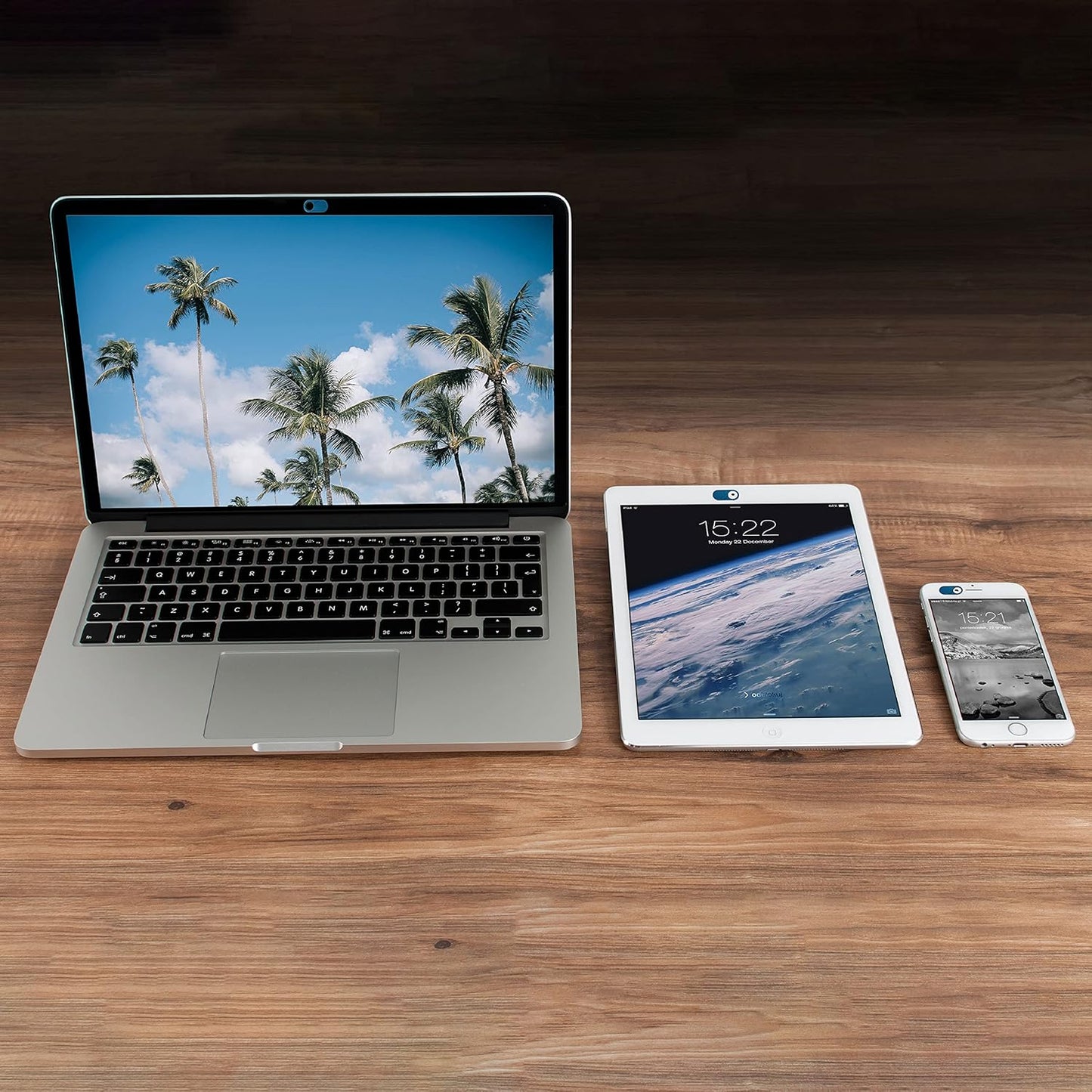 imluckies Metal Webcam Cover Slide, 0.023in Camera Cover for Laptop Computer, MacBook Pro/Air iMac iPad Tablet iPhone 8/7/6 Plus, Echo Show/Spot Web Camera Blocker Protect Your Privacy [2 Pack Blue]