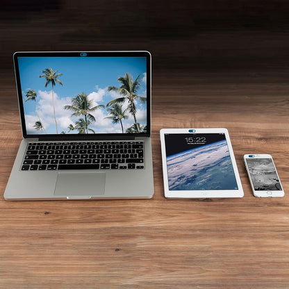 imluckies Metal Webcam Cover Slide, 0.023in Camera Cover for Laptop Computer, MacBook Pro/Air iMac iPad Tablet iPhone 8/7/6 Plus, Echo Show/Spot Web Camera Blocker Protect Your Privacy [2 Pack Blue]