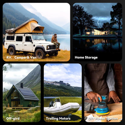 2 Pack 12V 100Ah LiFePO4 Batteries, Ultra-Light 21.9lb Each, 15000+ Cycles, 4S4P Expandable, Built-in 100A BMS, Group 24 Lithium Batteries for RV, Marine, Off-Grid, Trolling Motor, Solar, DIY Power