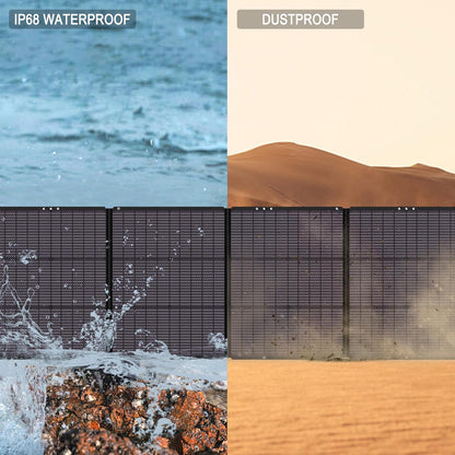 N-Type 16BB 200W Portable Solar Panels for Power Station,IP68 Waterproof ETFE Foldable Solar Panel Kit 25% High Conversion Efficiency Solar Panel for Camping Outdoor RV Blackout