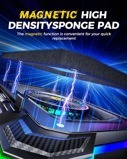 ChillCore RGB Gaming Laptop Cooling Pad with 5.5" Turbo Fan, Rapid Cooling for 15.6-19.3" Laptops, Variable Speed Control, 7 Adjustable Heights - K1 5V RGB