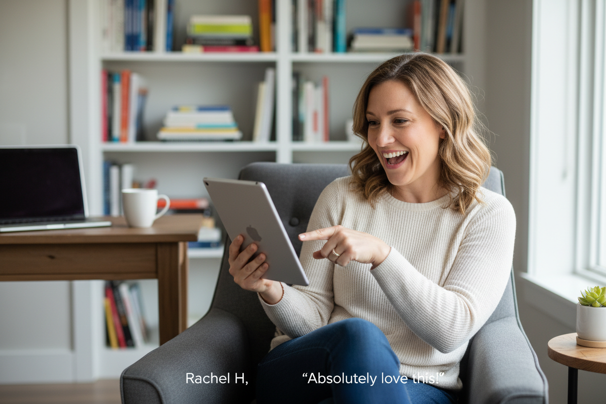 “I had a small question about compatibility before purchasing, and the support team responded quickly and clearly. My product arrived exactly as described and works better than I expected. Highly recommended!” -Rachel H. (make it real photo)