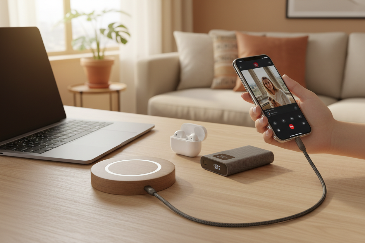 We know how important it is to stay connected—at work, at home, and on the go. That’s why every product in our shop is carefully selected and tested to ensure quality, safety, and long-lasting performance. Our team stays ahead of trends so we can bring you tech that truly enhances your daily routine. (make it real photo)